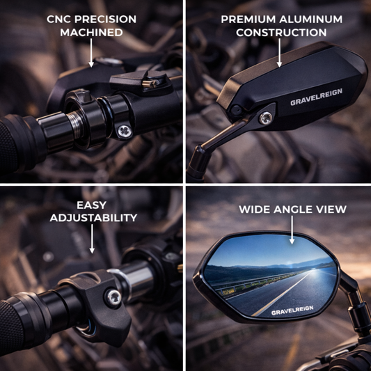 Gravelreign CNC Bar End Mirrors