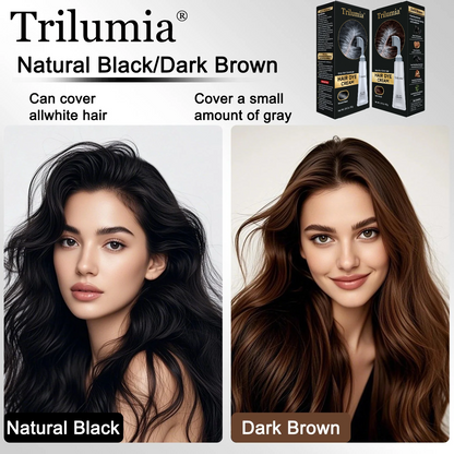 In Hair DyeCream for Gray Coverage -Natural Black & Dark Brown