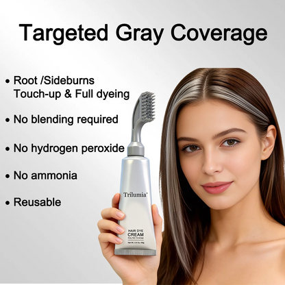 In Hair DyeCream for Gray Coverage -Natural Black & Dark Brown