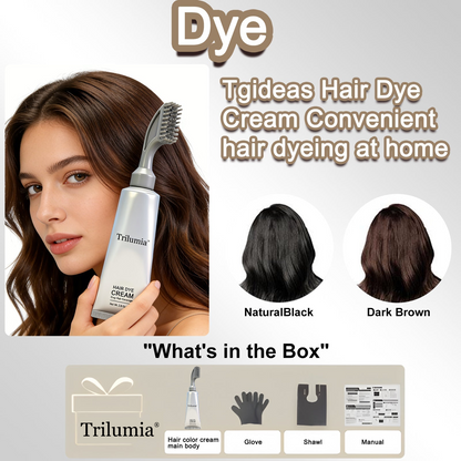 In Hair DyeCream for Gray Coverage -Natural Black & Dark Brown