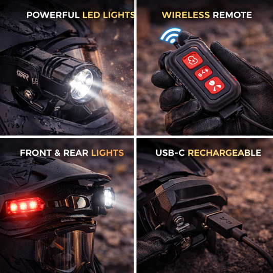 Gravelreign LED Helmet Light Kit
