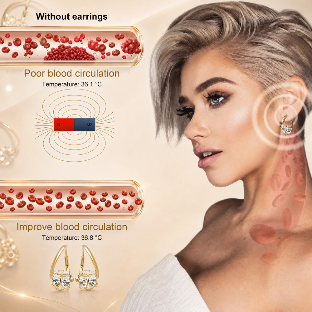 (SPECIAL SALE – LAST DAY: 80% OFF 🔥) 👩🏻‍⚕️🎁 Germanium & Magnesium Earrings – Lymphatic Vitality & Magnetic Therapy