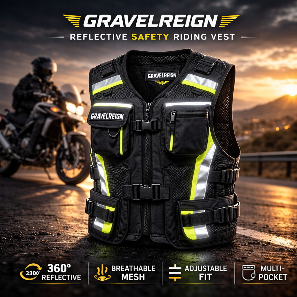 Chaleco reflectante de seguridad para montar a caballo Gravelreign