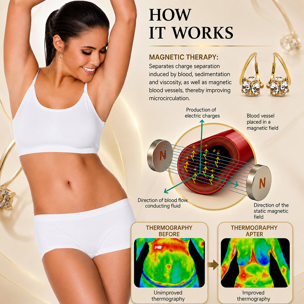 (SPECIAL SALE – LAST DAY: 80% OFF 🔥) 👩🏻‍⚕️🎁 Germanium & Magnesium Earrings – Lymphatic Vitality & Magnetic Therapy