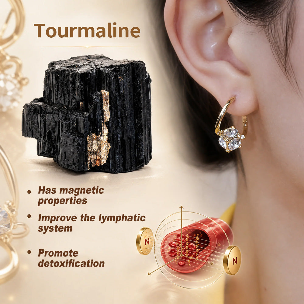 (SPECIAL SALE – LAST DAY: 80% OFF 🔥) 👩🏻‍⚕️🎁 Germanium & Magnesium Earrings – Lymphatic Vitality & Magnetic Therapy