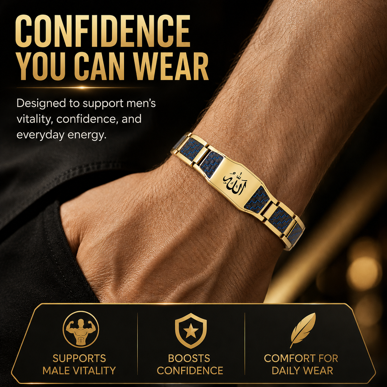 ✨CZTICLE®🔥Men’s Strength & Vitality Bracelet💯🎂Upgrade Your Energy, Style, and Confidence-ABB8